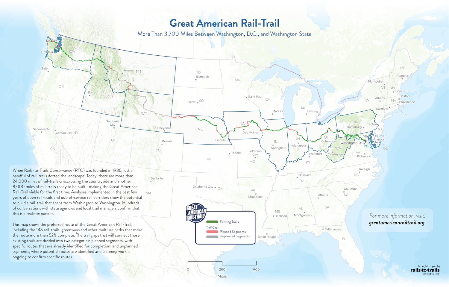 Great American Rail Trail Map