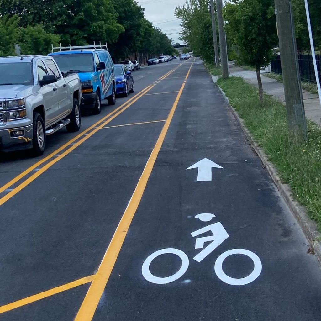 New bike lanes near Scott's Addition