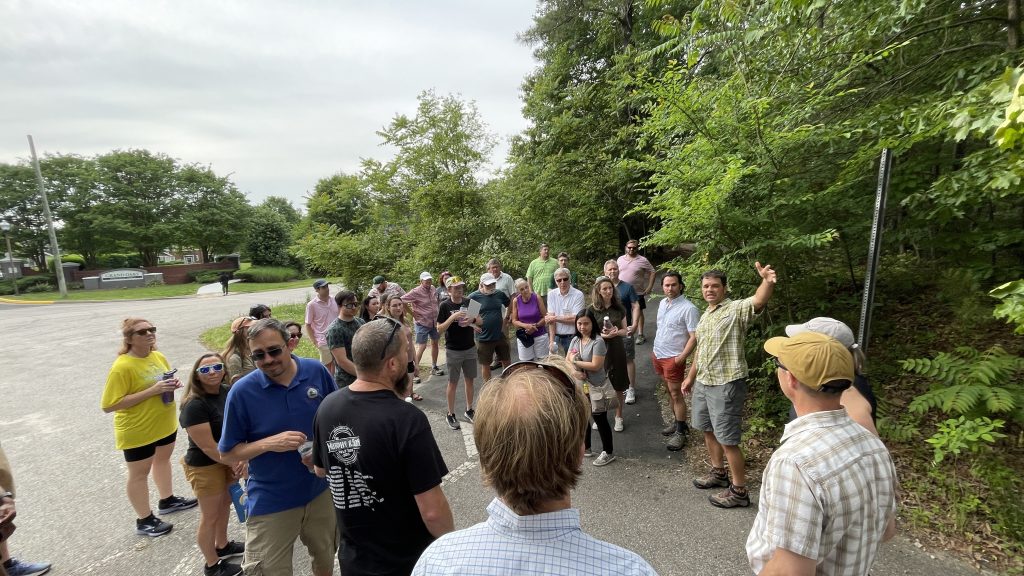 Bike Walk RVA supporters on an informational walk
