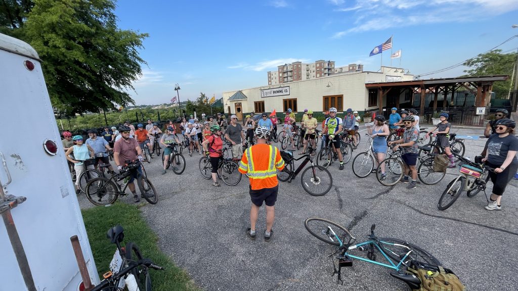 Bike Month attendees enjoy a themed ride