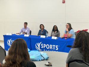 Students learn from a panel at an ALL Stars session